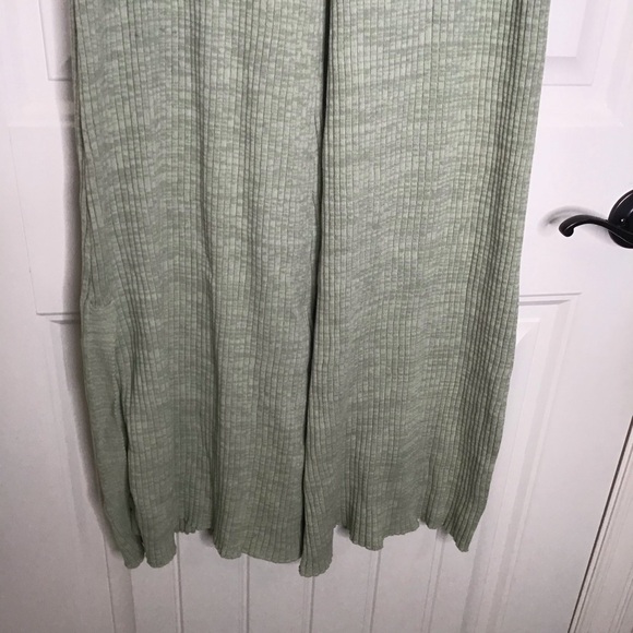 NWT Anna Quan Jordan Ribbed Cotton Wide Leg Pant in Sage Green Size 8. - Picture 11 of 12